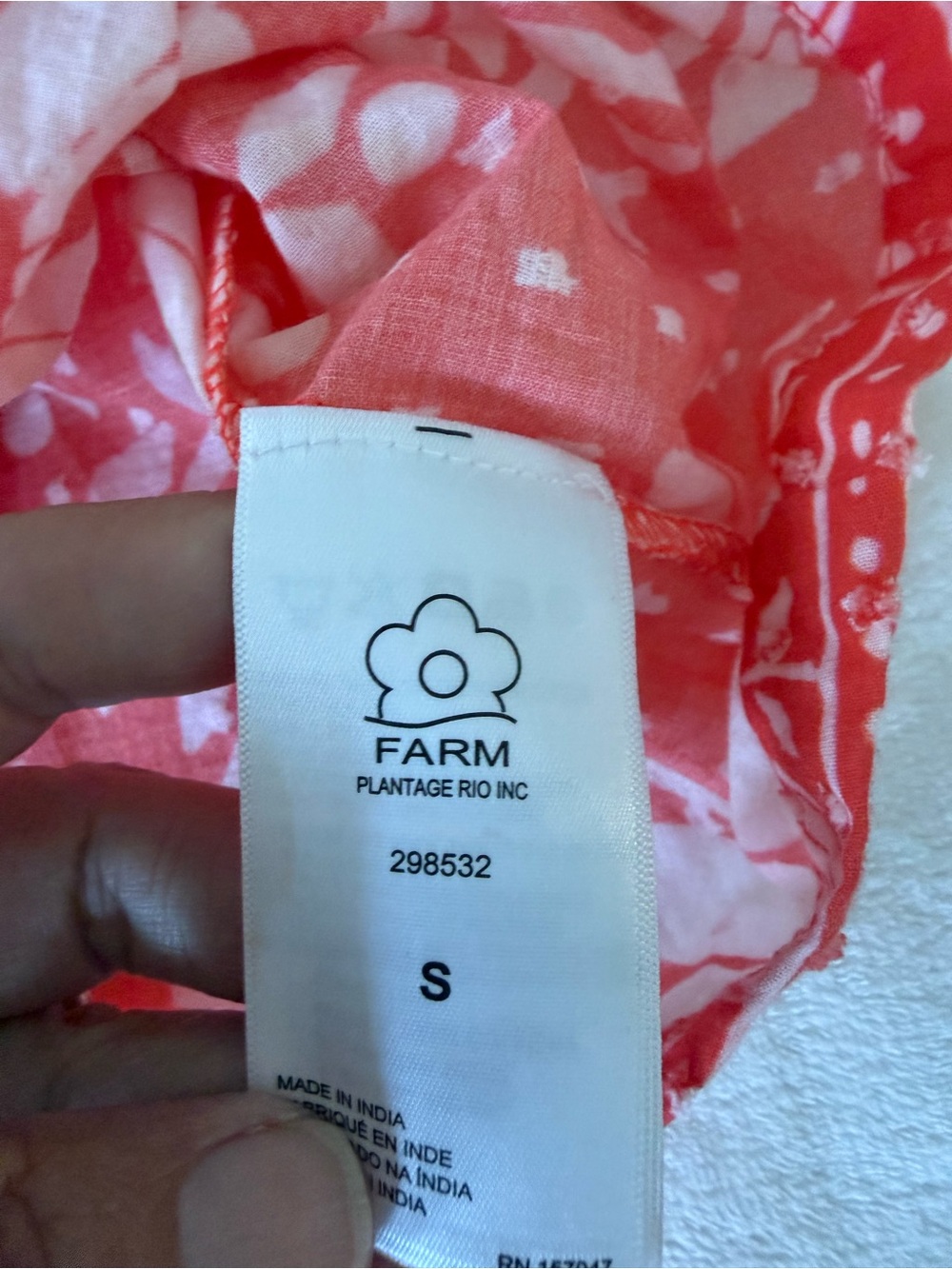 FARM Rio Coral Red and White Floral Two-Piece Set - Picture 5 of 15